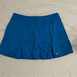 Nike Skort Royal Blue Size M Pleated Tennis Skirt Athletic Pull On Dri-Fit